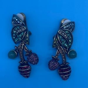 Heidi Daus clip crystal earrings